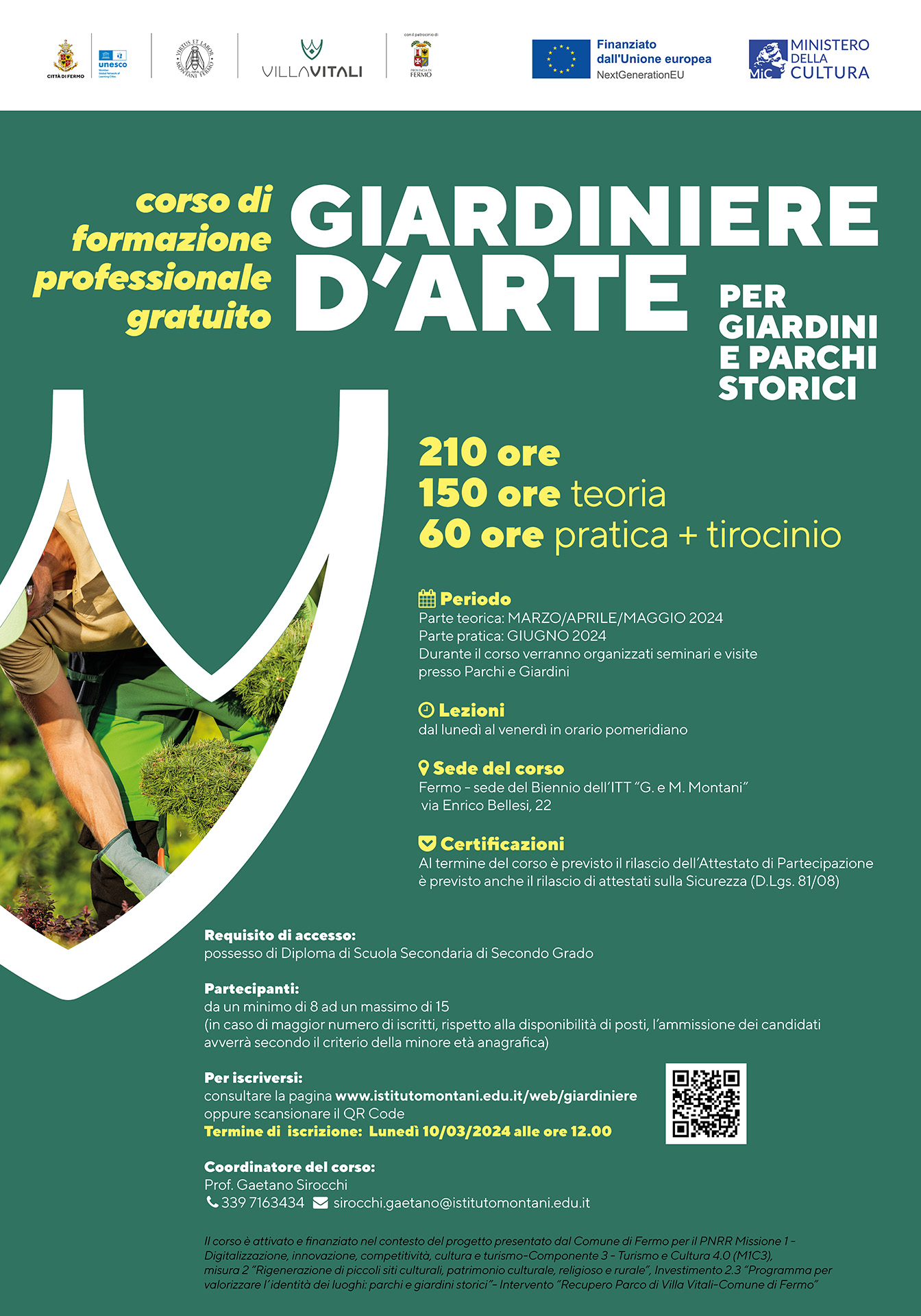 Corso professionale di Giardiniere  d'Arte