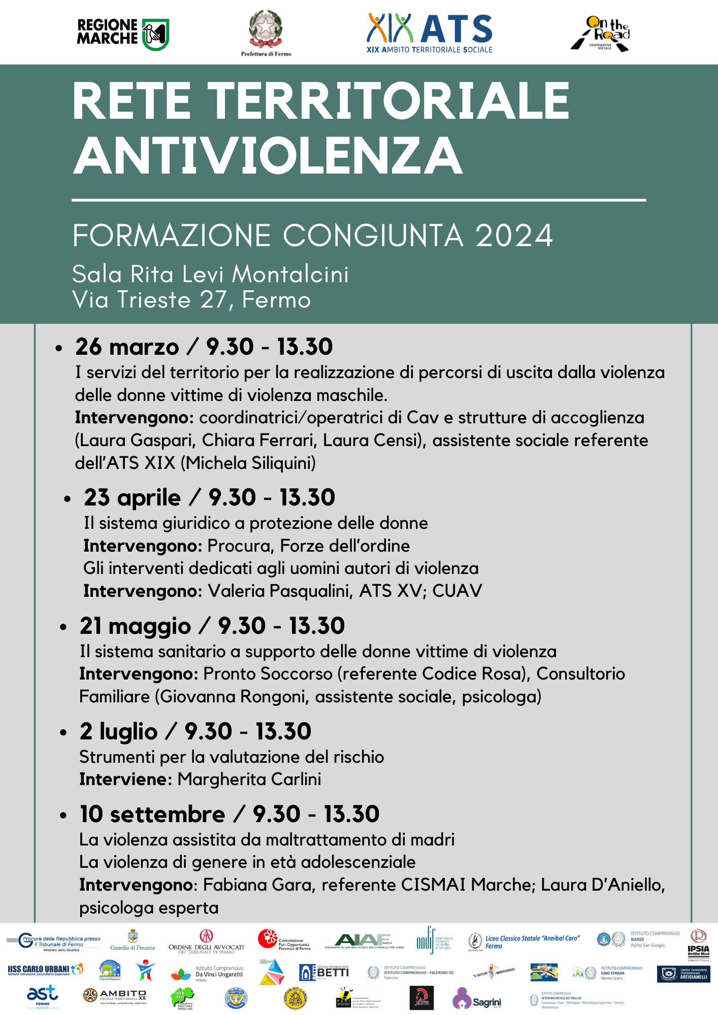 ATS XIX: Rete territoriale antiviolenza  -  Formazione Congiunta